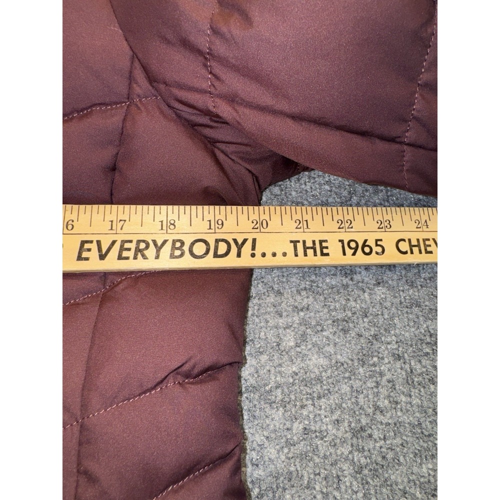 Lands' End Women's Hooded Puffer Jacket Burgundy Size Small 6-8 Winter Coat - Picture 12 of 14